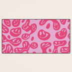 Pink Dripping Smiley Desk Mat Gallery Image 3