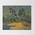 Tom Thomson Byng Inlet Georgian Bay winter 1914-1915 Canadian Landscape Artist Throw Blanket Gallery Image 2