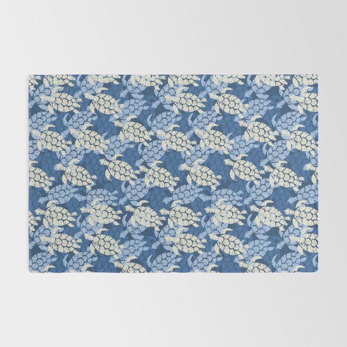 Honu Sea Turtle Hawaiian Tapa  Rug Gallery Image 2