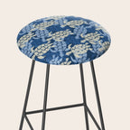 Honu Sea Turtle Hawaiian Tapa  Stool Gallery Image 2