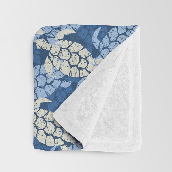 Honu Sea Turtle Hawaiian Tapa  Throw Blanket Gallery Image 3