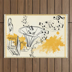 Abstract Minimal Musical Instrument 2 Outdoor Rug Gallery Image 1