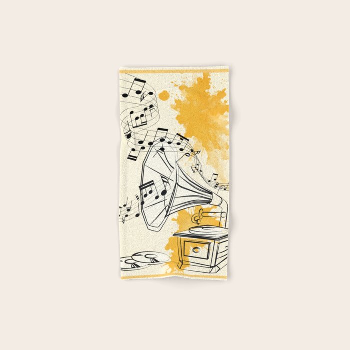 Abstract Minimal Musical Instrument 2 Bath Towel Gallery Image 1