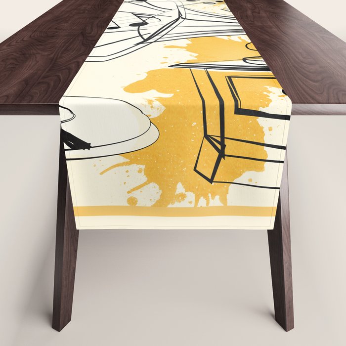 Abstract Minimal Musical Instrument 2 Table Runner Gallery Image 1