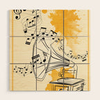 Abstract Minimal Musical Instrument 2 Wood Wall Art Gallery Image 1