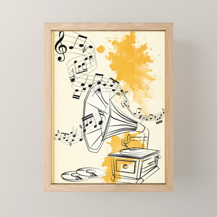 Abstract Minimal Musical Instrument 2 Mini Art Print Gallery Image 1