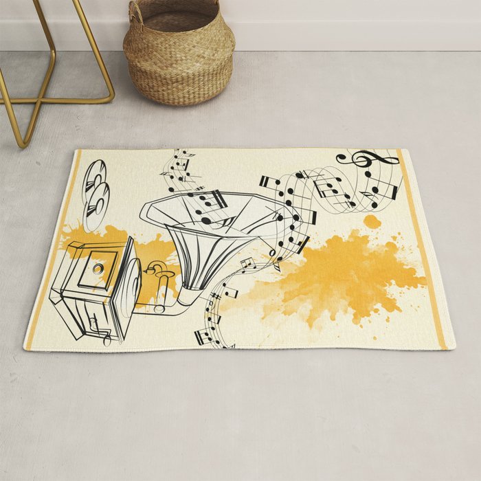 Abstract Minimal Musical Instrument 2 Rug Gallery Image 1