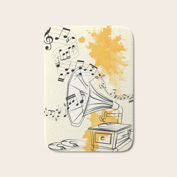 Abstract Minimal Musical Instrument 2 Bath Mat Gallery Image 1