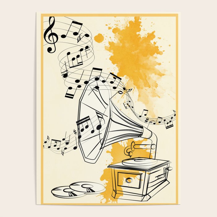 Abstract Minimal Musical Instrument 2 Poster Gallery Image 1