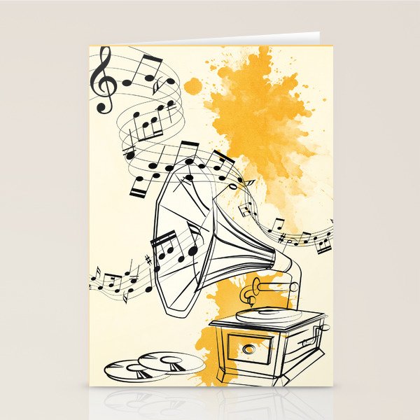Abstract Minimal Musical Instrument 2 Stationery Card Gallery Image 2