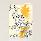 Abstract Minimal Musical Instrument 2 Stationery Card Gallery Image 2
