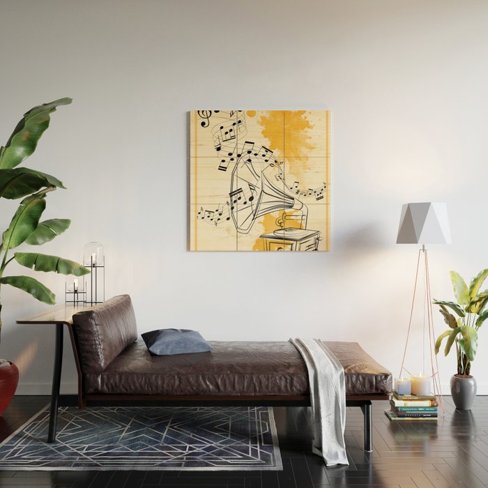 Abstract Minimal Musical Instrument 2 Wood Wall Art Gallery Image 2