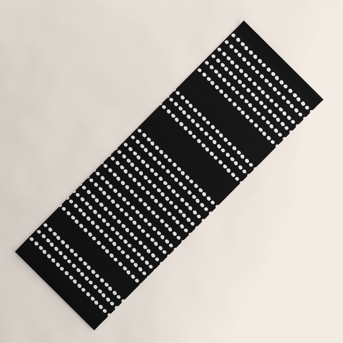 Spotted, African Pattern in Black and White Yoga Mat Gallery Image 1