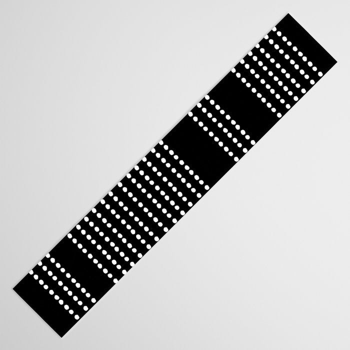 Spotted, African Pattern in Black and White Table Runner Gallery Image 3