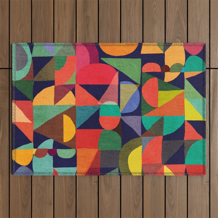 Color Blocks Outdoor Rug Gallery Image 1