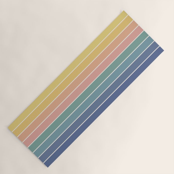 Gradient Arch XX Retro Mid Century Modern Rainbow Yoga Mat Gallery Image 1