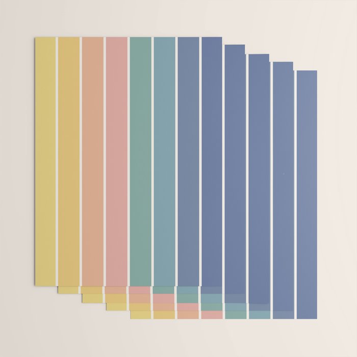 Gradient Arch XX Retro Mid Century Modern Rainbow Wrapping Paper Gallery Image 3