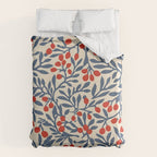 Winter Berries and Blue Duvet Cover Gallery Image 6