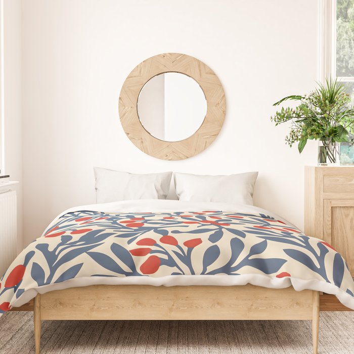 Winter Berries and Blue Duvet Cover Gallery Image 3