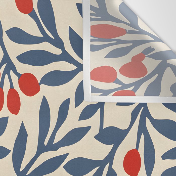 Winter Berries and Blue Wall Tapestry Gallery Image 3
