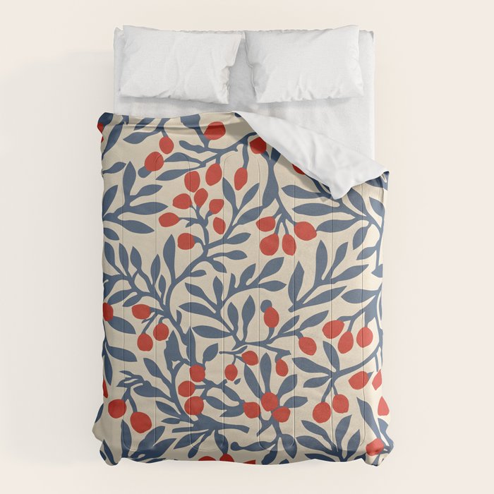 Winter Berries and Blue Comforter Gallery Image 1