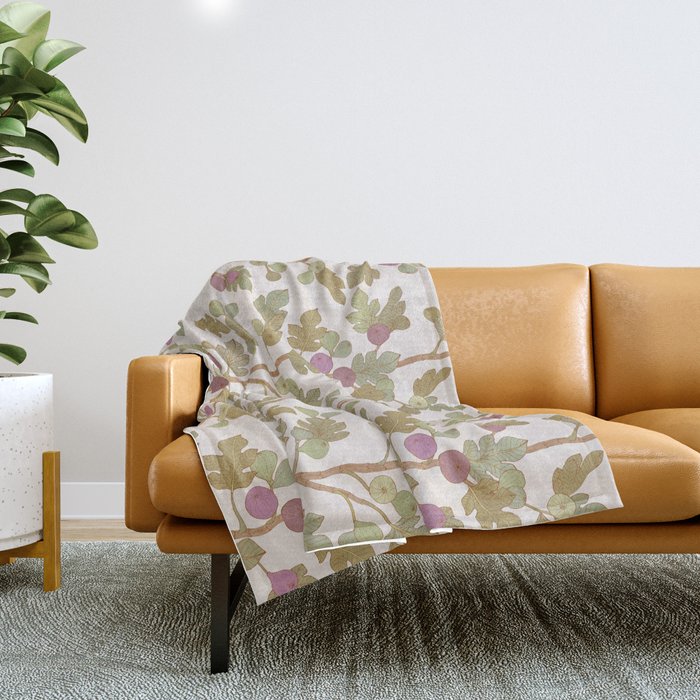 Fig Trees Throw Blanket Gallery Image 1