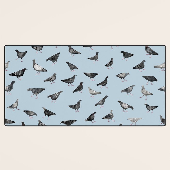 Pigeons Doing Pigeon Things Desk Mat Gallery Image 3