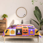 Geometric halloween mosaic pattern Comforter Gallery Image 3