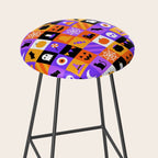 Geometric halloween mosaic pattern Stool Gallery Image 2
