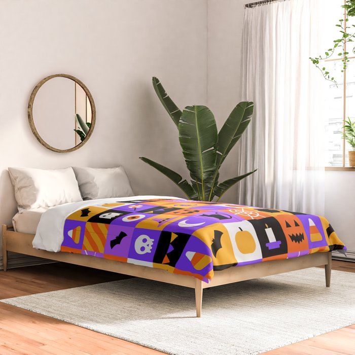 Geometric halloween mosaic pattern Comforter Gallery Image 2