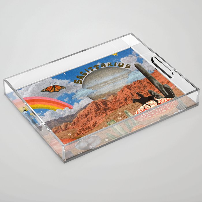 Sagittarius Collage Acrylic Tray Gallery Image 1