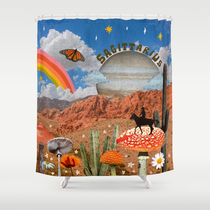 Sagittarius Collage Shower Curtain Gallery Image 1