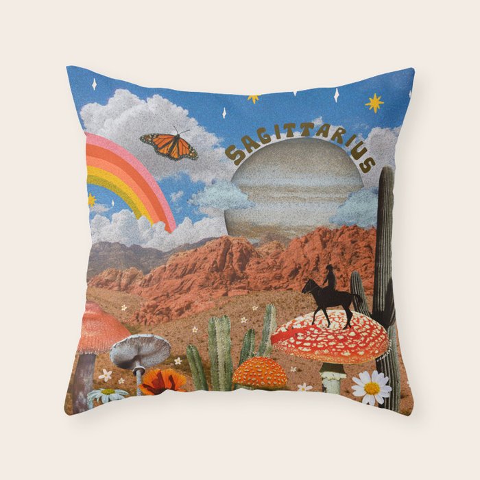 Sagittarius Collage Throw Pillow Gallery Image 6