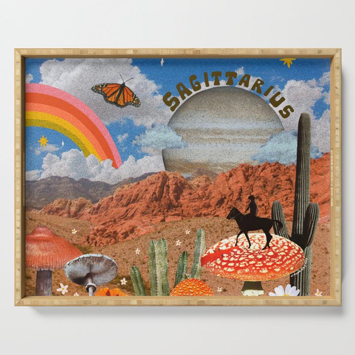 Sagittarius Collage Serving Tray Gallery Image 1