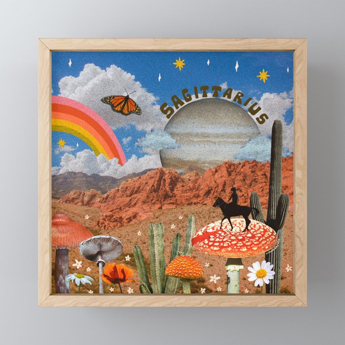 Sagittarius Collage Mini Art Print Gallery Image 1