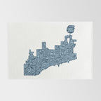 Chicago Neighborhood Map Rug Gallery Image 2