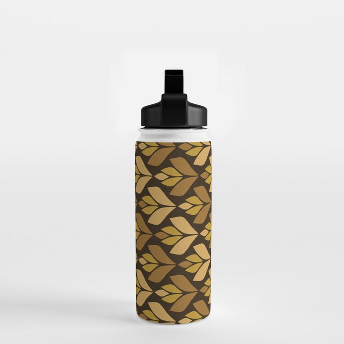 Dark Retro Trefoil Pattern Water Bottle Gallery Image 2