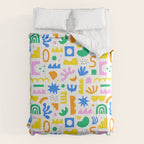Colorful abstract organic shape art pattern Comforter Gallery Image 6