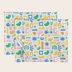 Colorful abstract organic shape art pattern Placemat Gallery Image 1