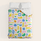 Colorful abstract organic shape art pattern Duvet Cover Gallery Image 6