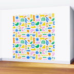 Colorful abstract organic shape art pattern Wall Mural Gallery Image 2