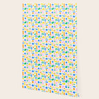 Colorful abstract organic shape art pattern Wallpaper Gallery Image 2