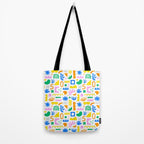 Colorful abstract organic shape art pattern Tote Bag Gallery Image 2