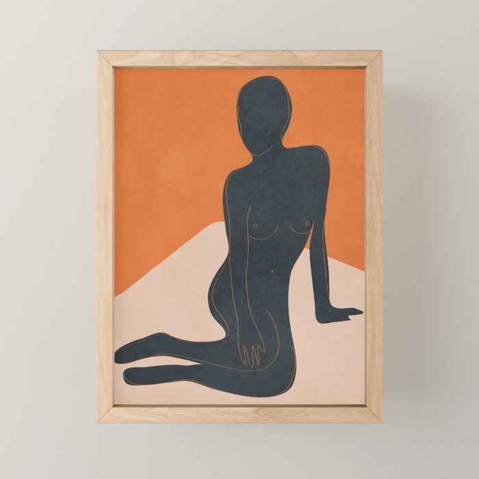 Abstract Nude III Mini Art Print Gallery Image 1