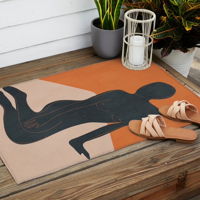 Abstract Nude III Outdoor Rug Gallery Image 2