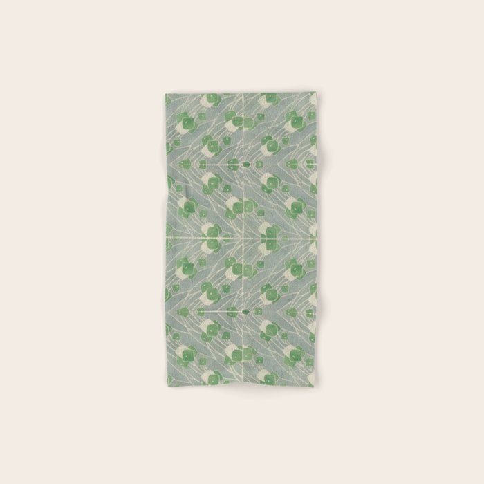 Green Geometric 1915 Hannah Borger Overbeck Bath Towel Gallery Image 1