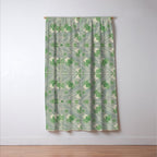 Green Geometric 1915 Hannah Borger Overbeck Window Curtain Gallery Image 3
