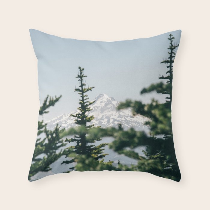 Mount Hood VII Throw Pillow Gallery Image 1