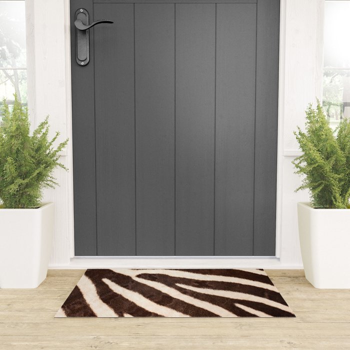 Zebra #decor #society6 #buyart Welcome Mat Gallery Image 3