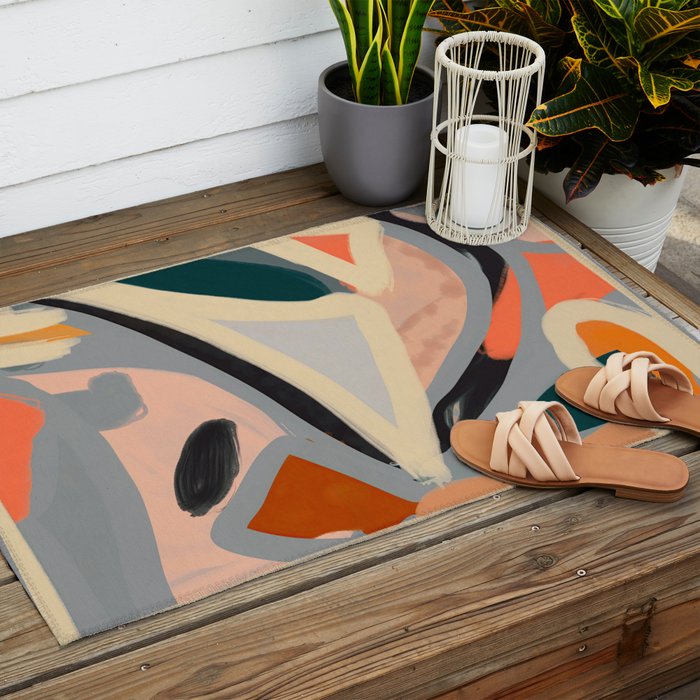 Modern Abstract Art 153 Outdoor Rug Gallery Image 2
